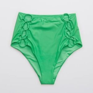 Aerie lace up high waist bikini bottoms